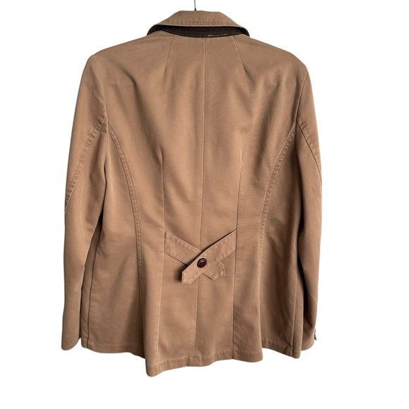 COLDWATER CREEK Western Camel Tan Cotton Stretch Blazer Jacket Equestrian 14 - Picture 6 of 13
